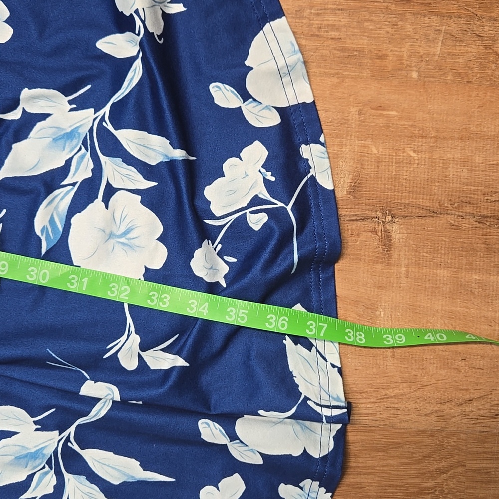 ☀️Best Show Floral Blue White Women's 5XL Short Night Gown - Picture 9 of 9